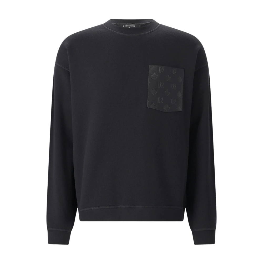 Dsquared2 Mannelijk Zwart Hoodies & Sweatvesten Heren, Xl, Sweatshirts