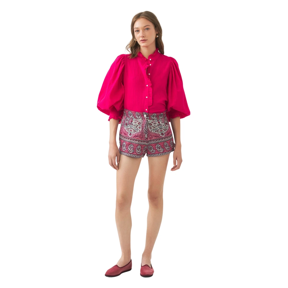 ANTIK BATIK Dames Blouses Avon Blouse Fuchsia