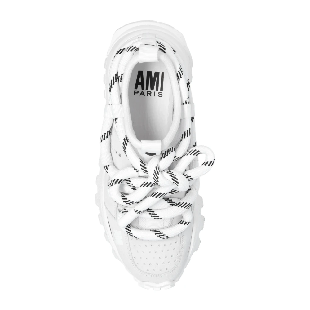 Ami Paris Grijze en witte veterschoenen Gray Heren