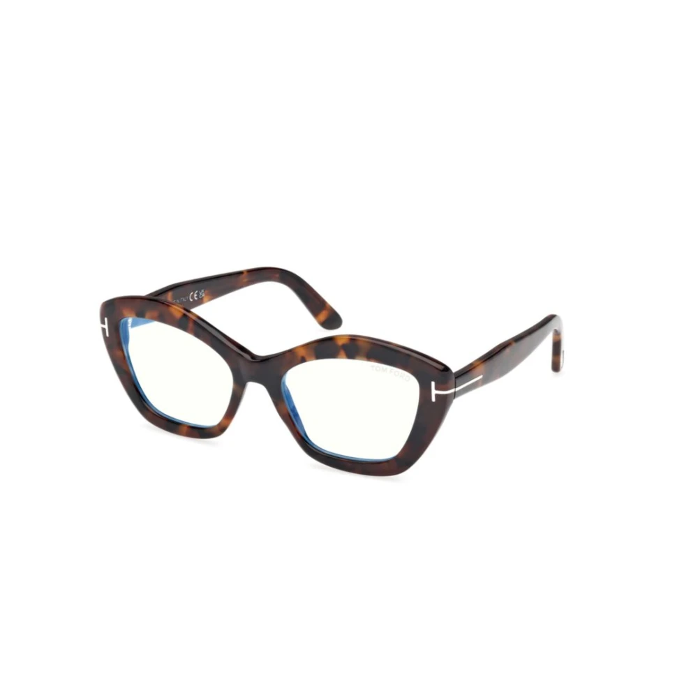 Tom Ford Unisex Brown Glasses, 54 Mm, Geometric Optical Frame