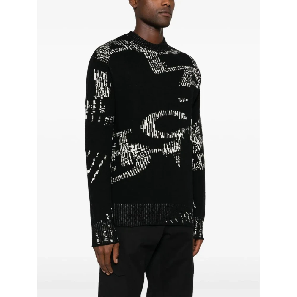 A-Cold-Wall Zwarte Wol Jacquard Trui Black Heren