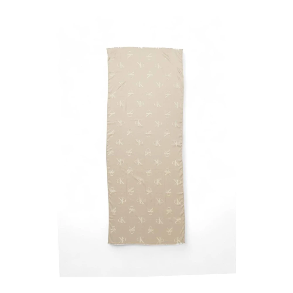 Calvin Klein Modal Blend Sjaal voor Vrouwen Beige Dames