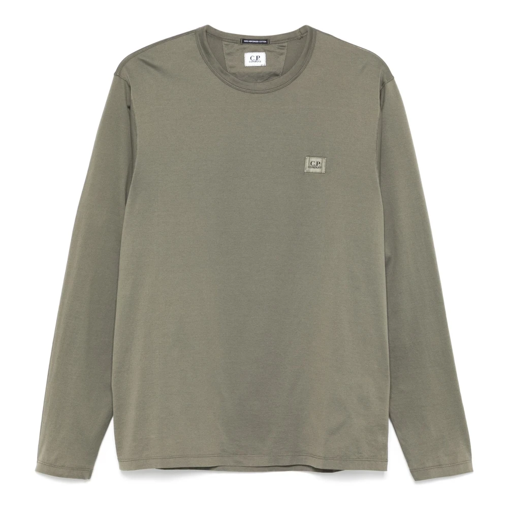 C.P. Company Gemerceriseerd Langarm T-shirt Green Heren