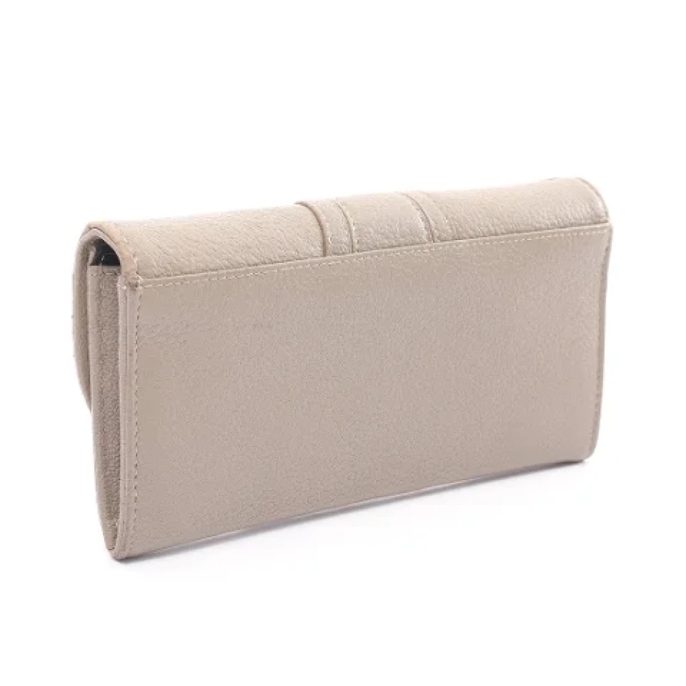 Chloé Pre-owned Leather wallets Beige Dames