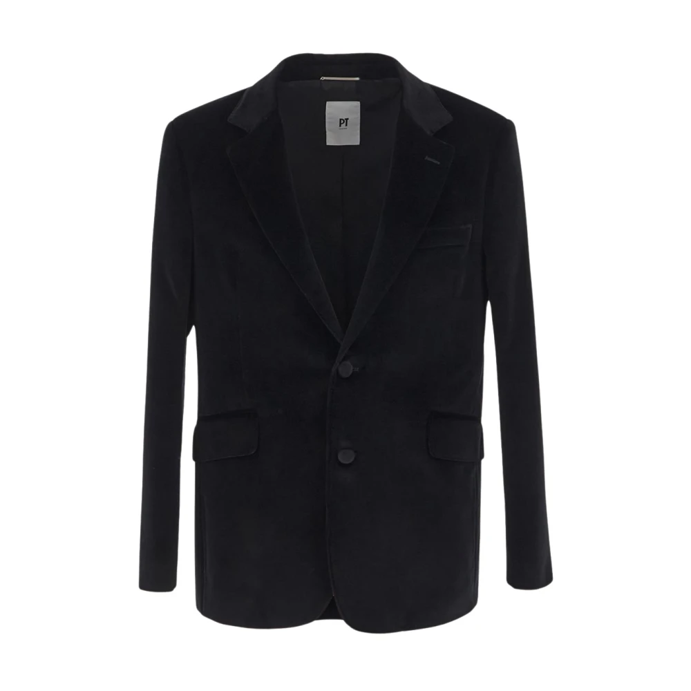 PT Torino Luxe Velvet Suit Black Heren