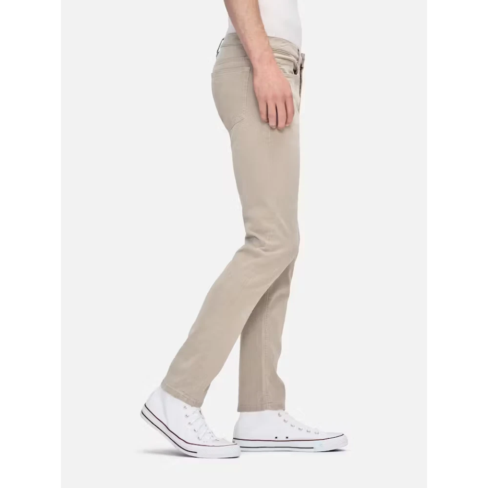 Frame Slim Mid Rise Denim Broek Beige Heren
