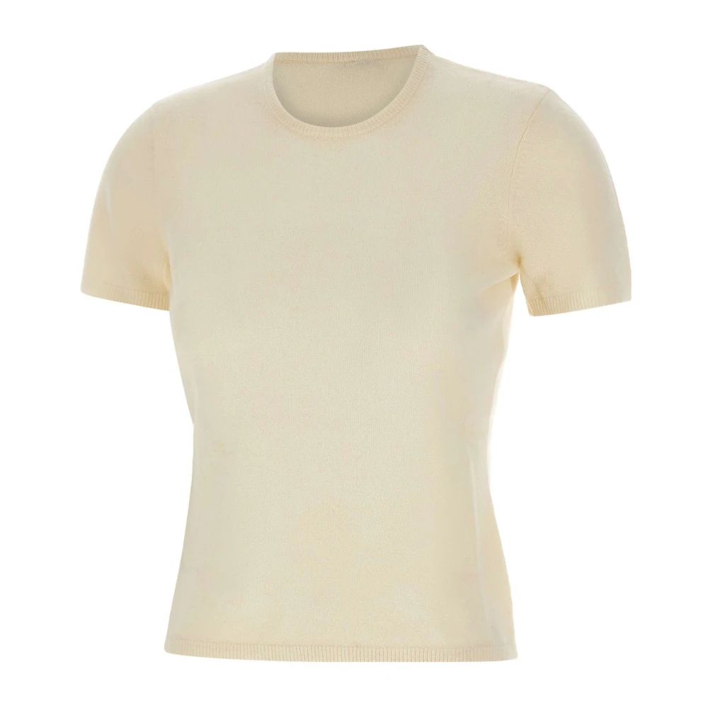 The Garment White Como Knit Tee - Female - Round-Neck Knitwear - 2XS - Knitwear
