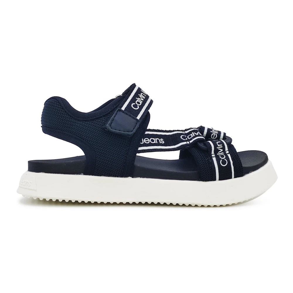 Calvin Klein Jeans Boys Black Velcro Strap Sandal - Kids Sandals - 37 Eu - Kids