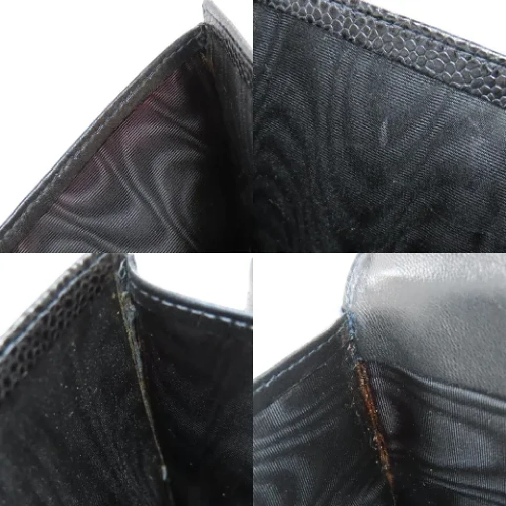 Chanel Vintage Pre-owned Leather wallets Black Dames