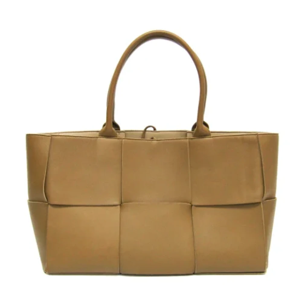 Bottega Veneta Vintage Pre-owned Leather handbags Beige Dames