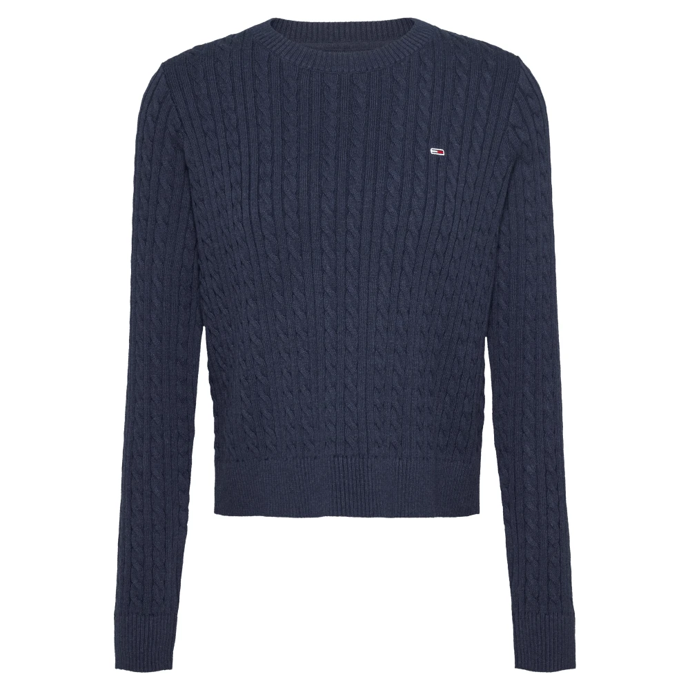 Tommy Jeans Blauwe Sweater Slip On Regular Fit Blue Dames