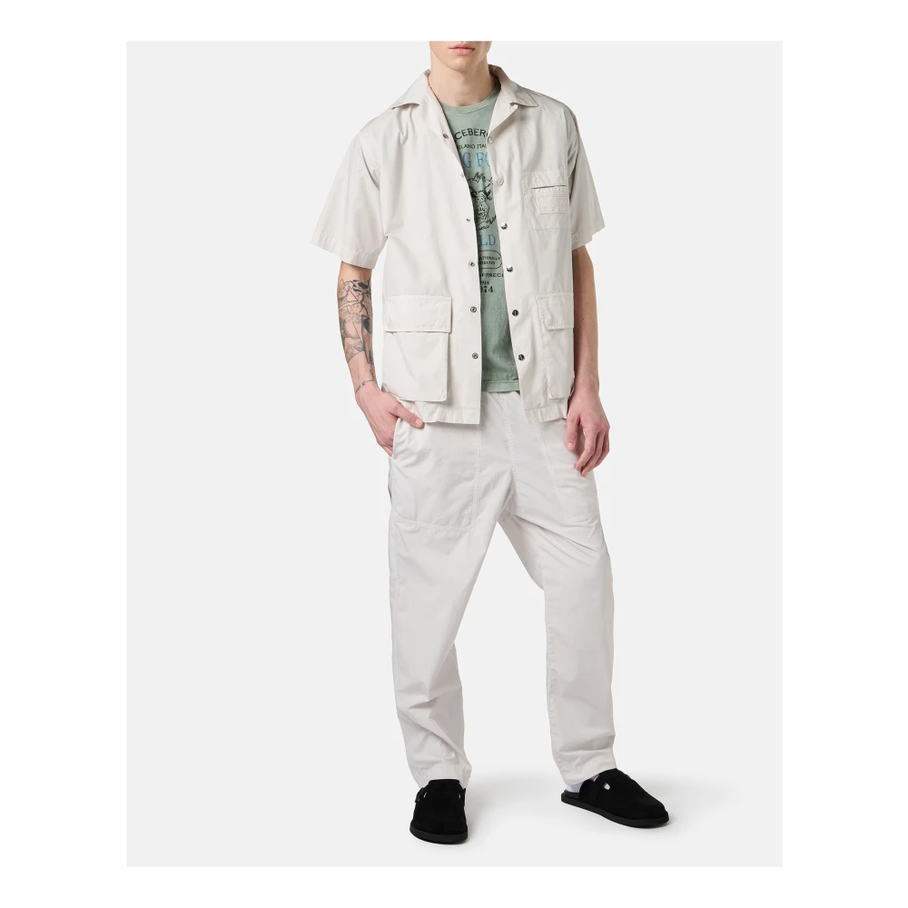 Iceberg Jogging fit broek in poederkleur Beige Heren