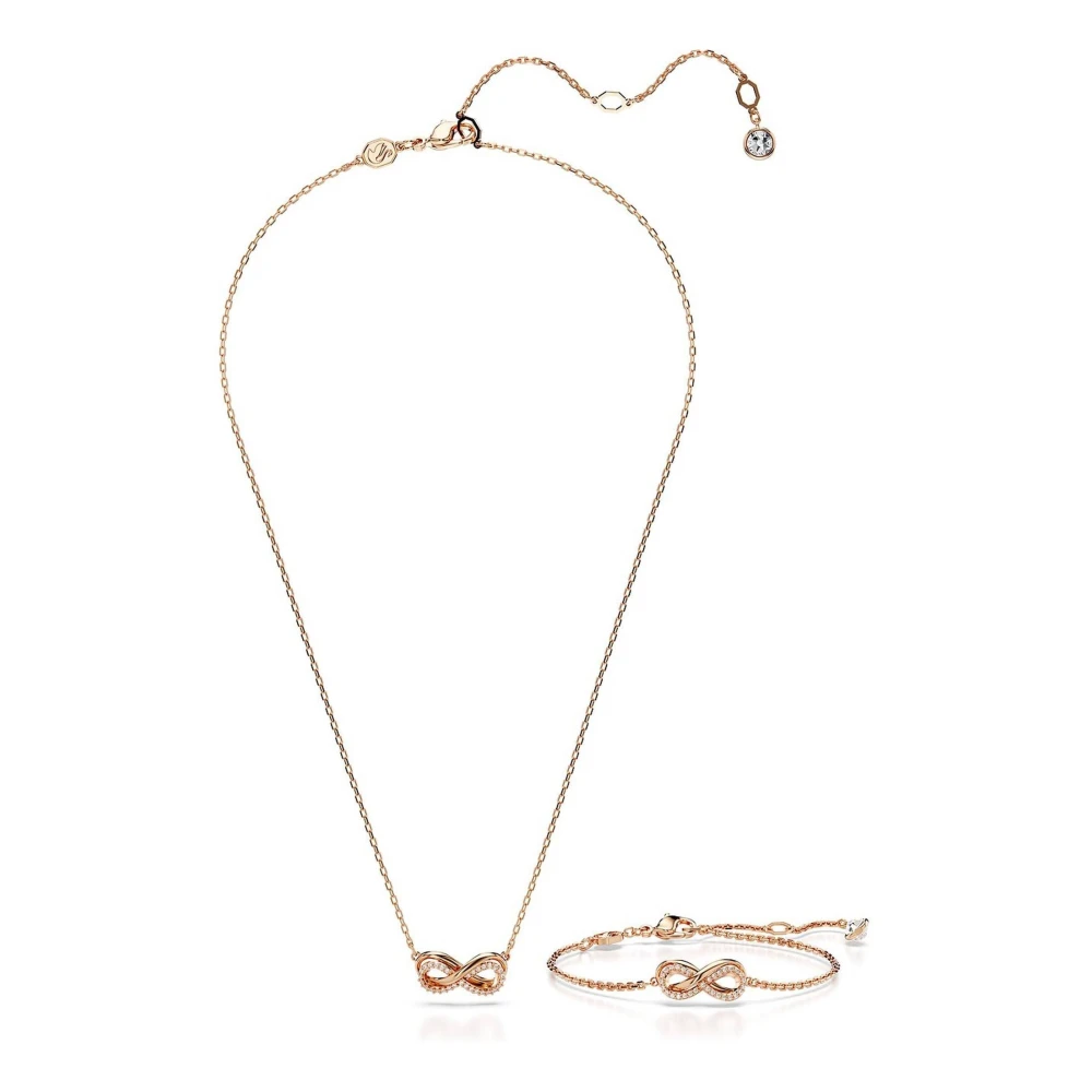 Swarovski Women's Pink Necklaces, One Size, Hyperbola Necklace And Bracelet Set