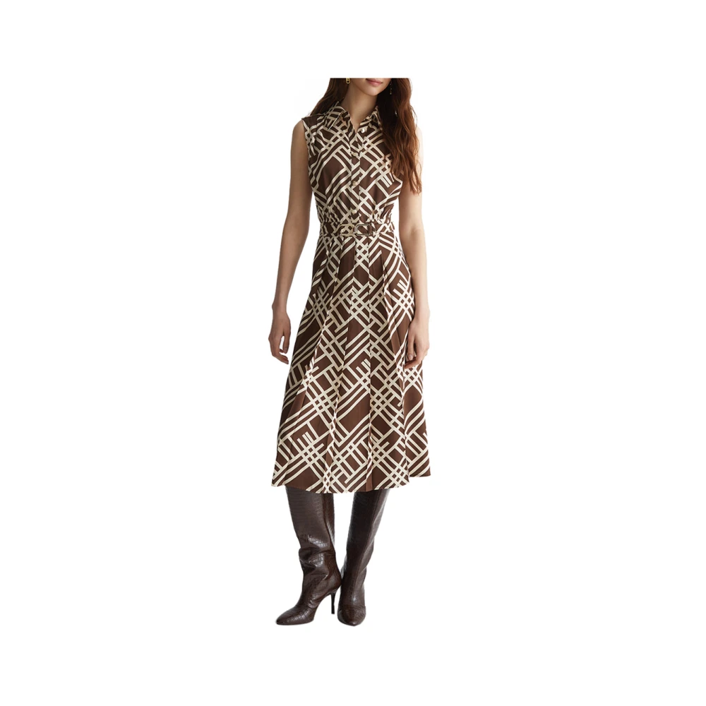 Liu Jo Elegante Bruine Jurk voor Vrouwen Brown Dames