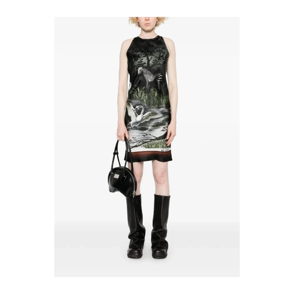 The Attico Zijden Mini Jurk in Chic Kleur Multicolor Dames