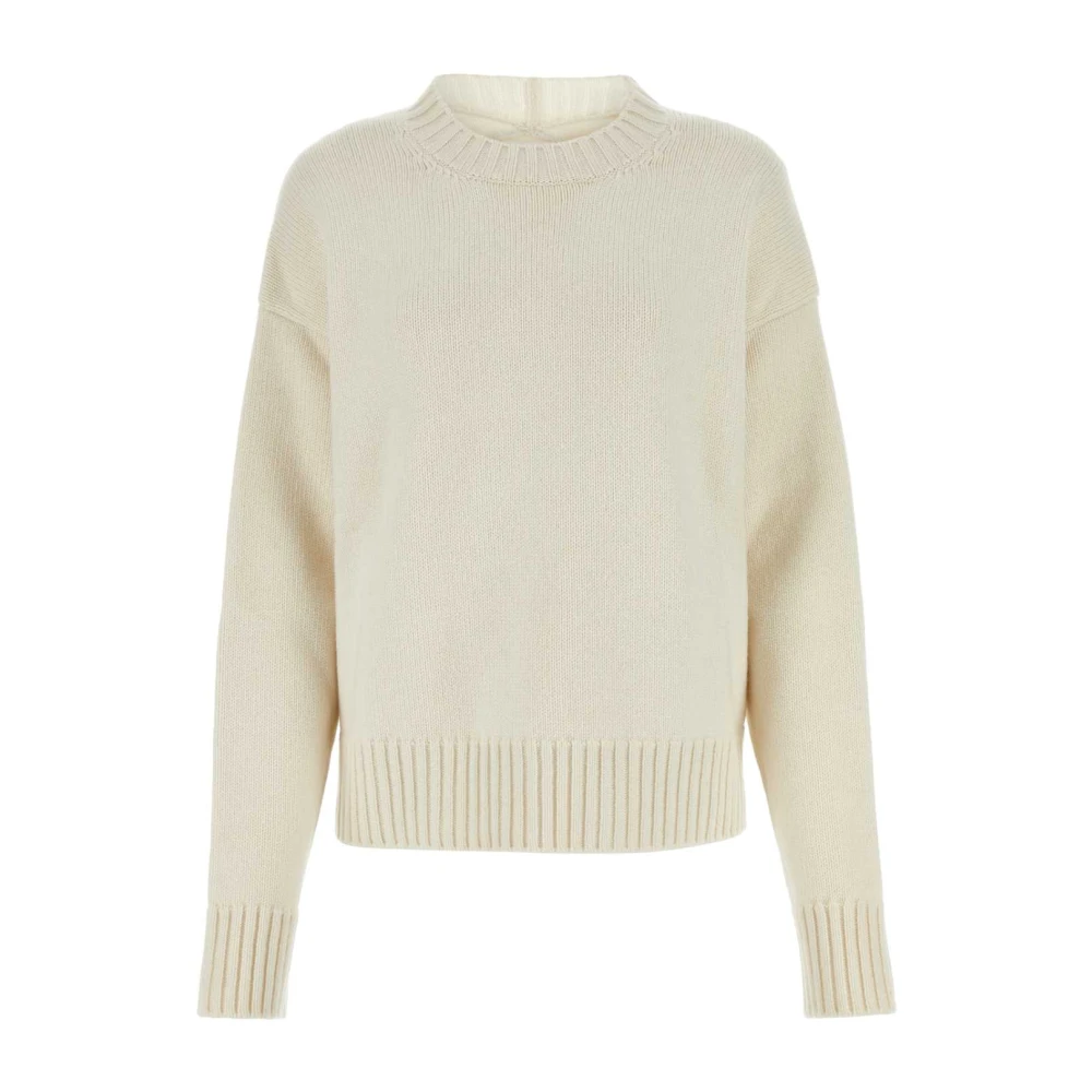 Jil Sander Oversize Cashmere Blend Sweater White Dames