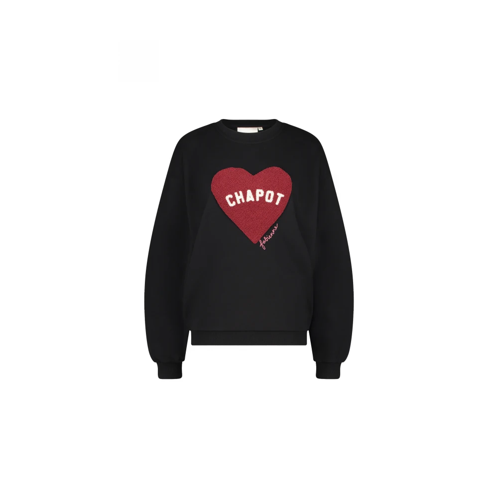 Fabienne Chapot Terry Sport Heart Sweater Black Dames