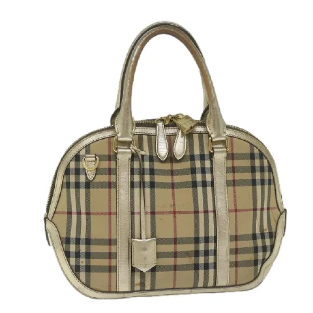 Burberry Vintage Pre-owned Nylon handbags Beige Dames