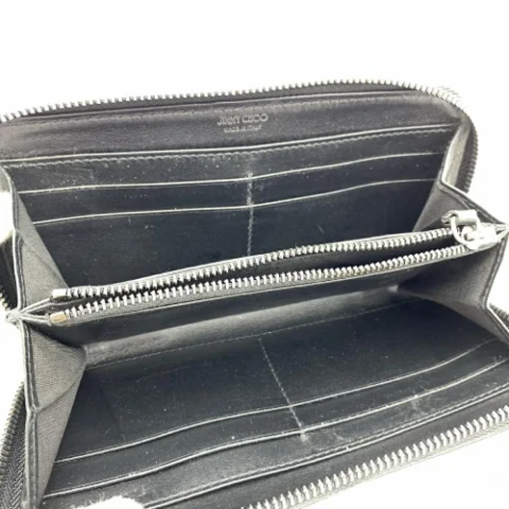 Jimmy Choo Pre-owned Leather wallets Blue Dames