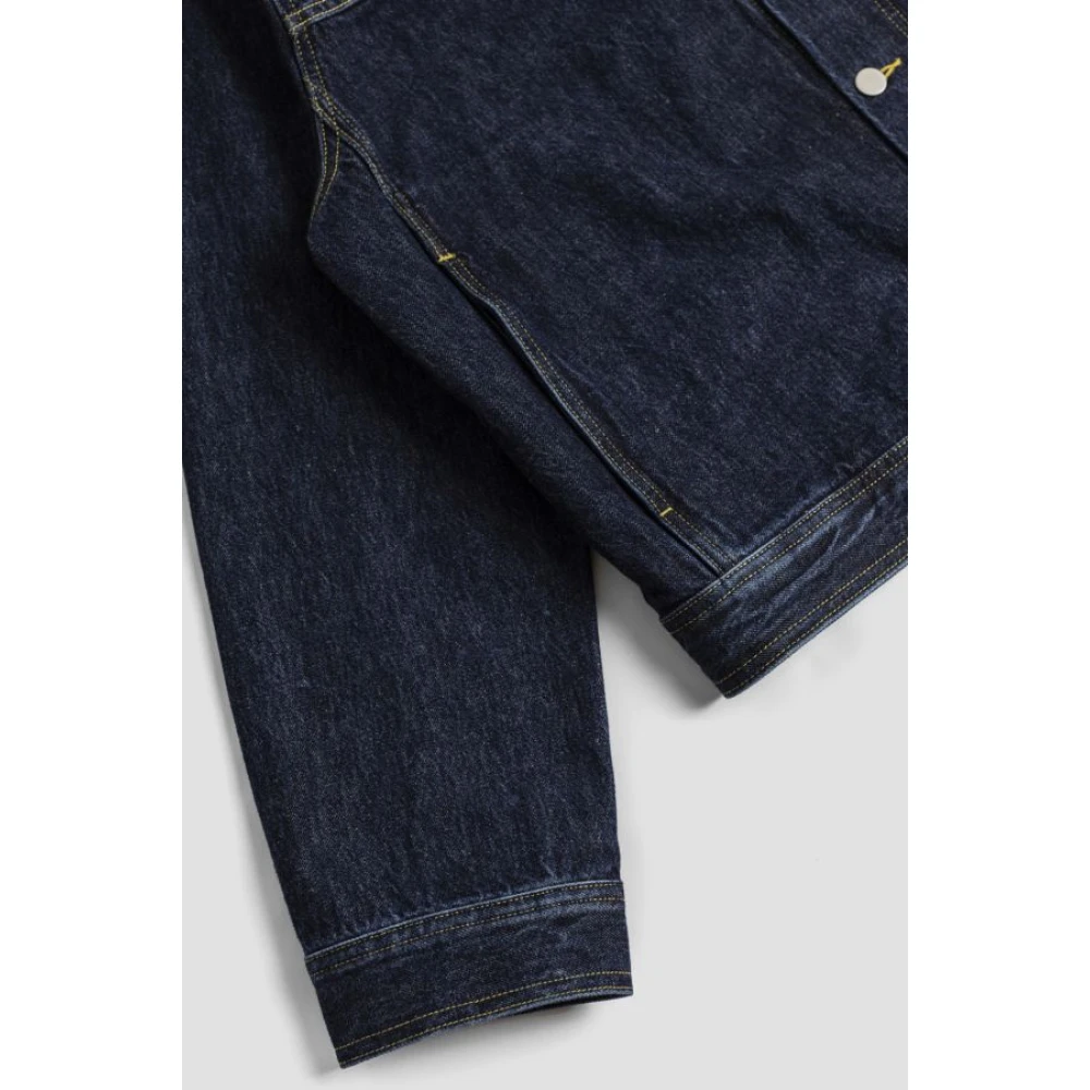 Studio Nicholson Italiaanse denim jack met zout en peper korrel Blue Dames