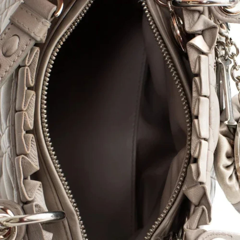 Dior Vintage Pre-owned Leather dior-bags Gray Dames