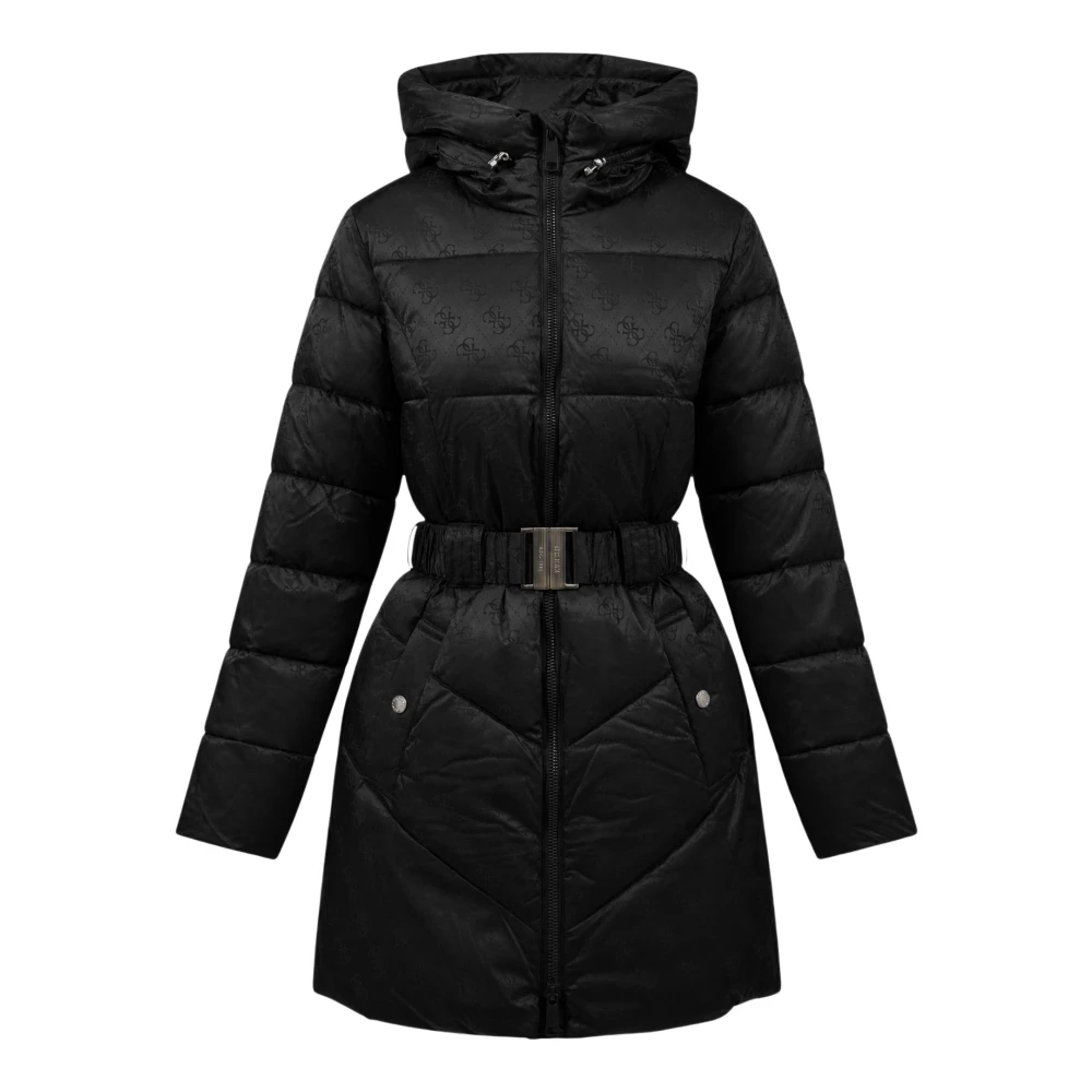 Guess Damen Noir -Daunenjacke New Imma Logo Midi - Bild 4