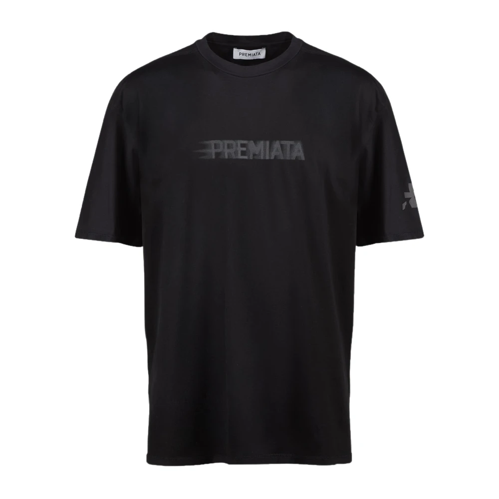 Premiata Black T-Shirts, Male, Xl, Cotton T-Shirt With Print