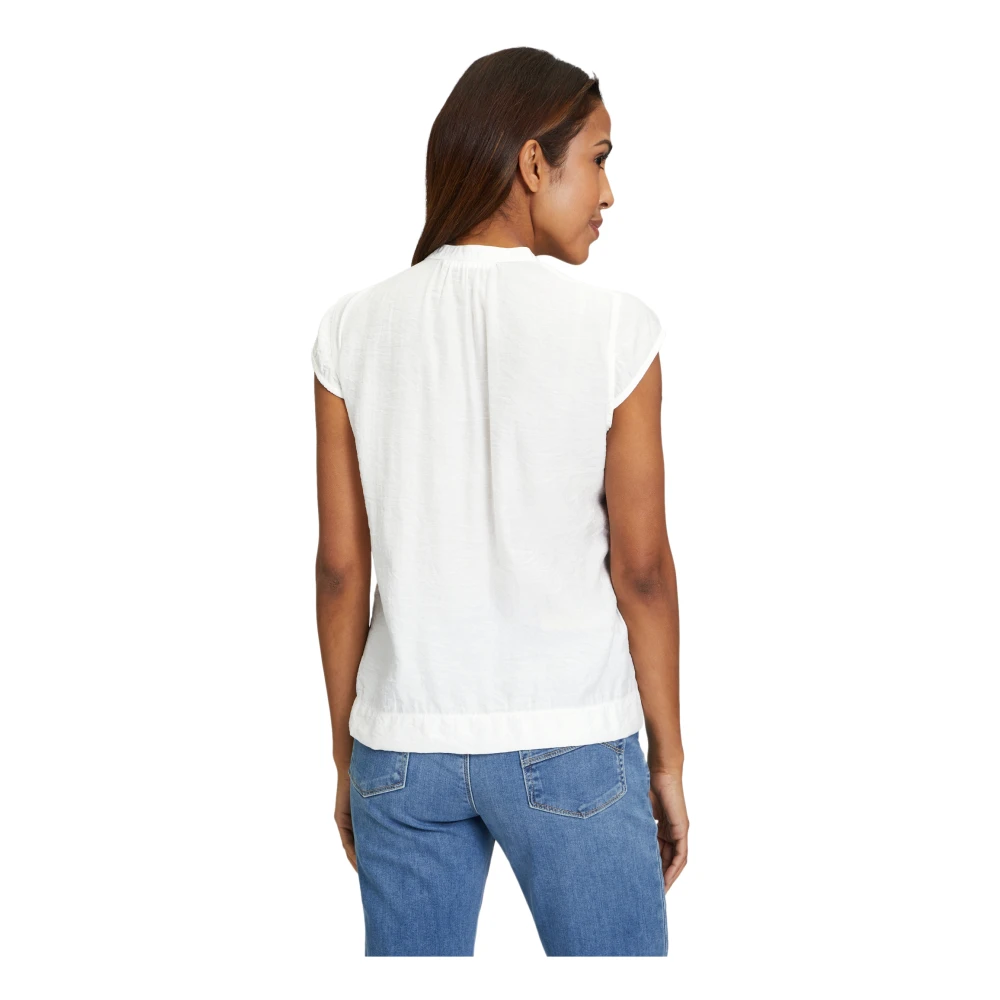 Betty & Co Blouse met korte mouwen en ruches White Dames