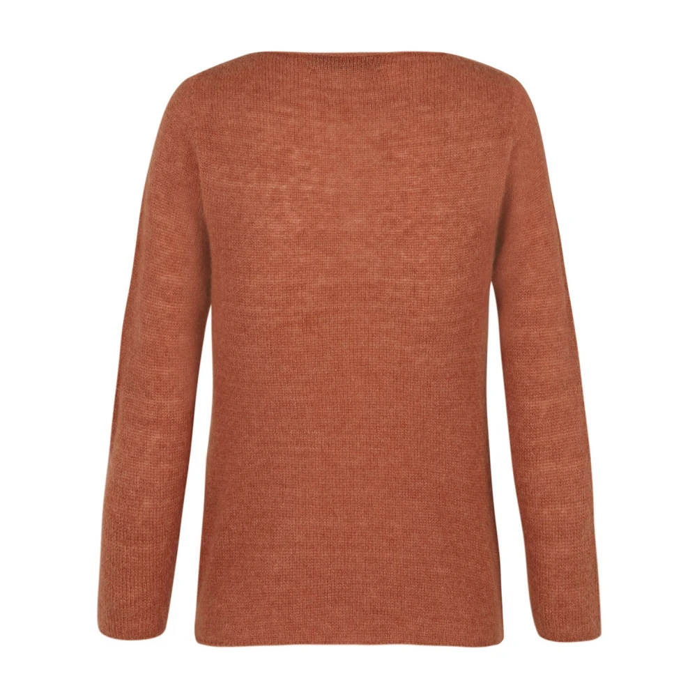 Cortana Alpaca Cashmere Silk Zalm Trui Red Dames