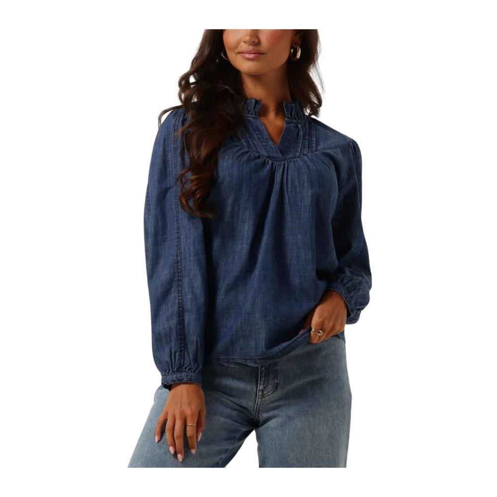 Moliin Elegante Beatrix Blouse Blauw Blue Dames