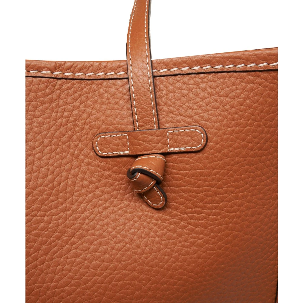 Gianni Chiarini Bruine Leren Shopper Tas Brown Dames