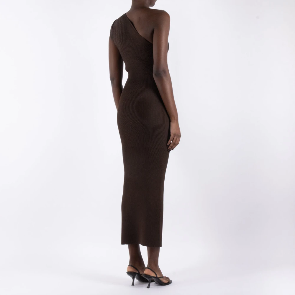 Max Mara Bruine Jurk Gemaakt in Italië Brown Dames