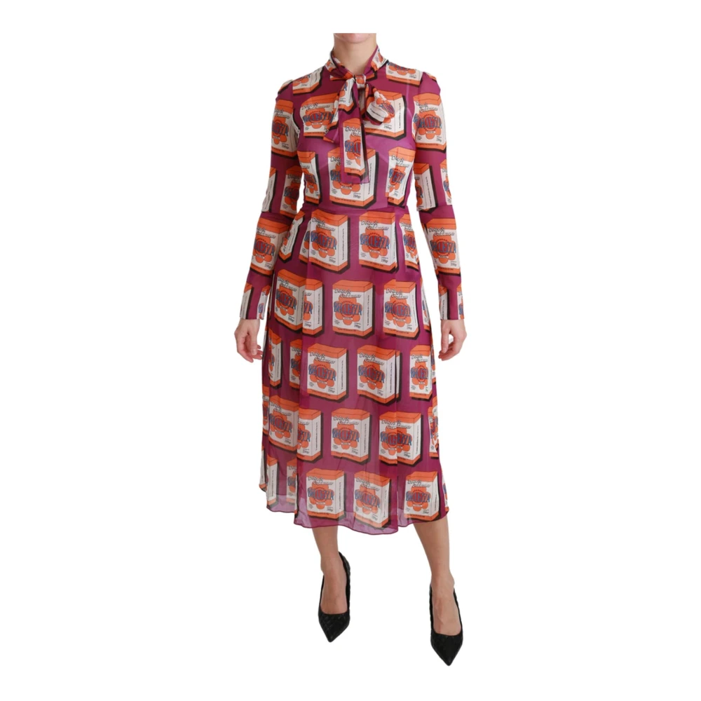 Dolce & Gabbana Prachtige Bellezza Print Maxi Jurk Brown Dames