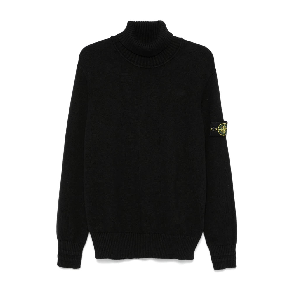 Stone Island Zwarte Sweater voor Mannen Aw24 Black Heren