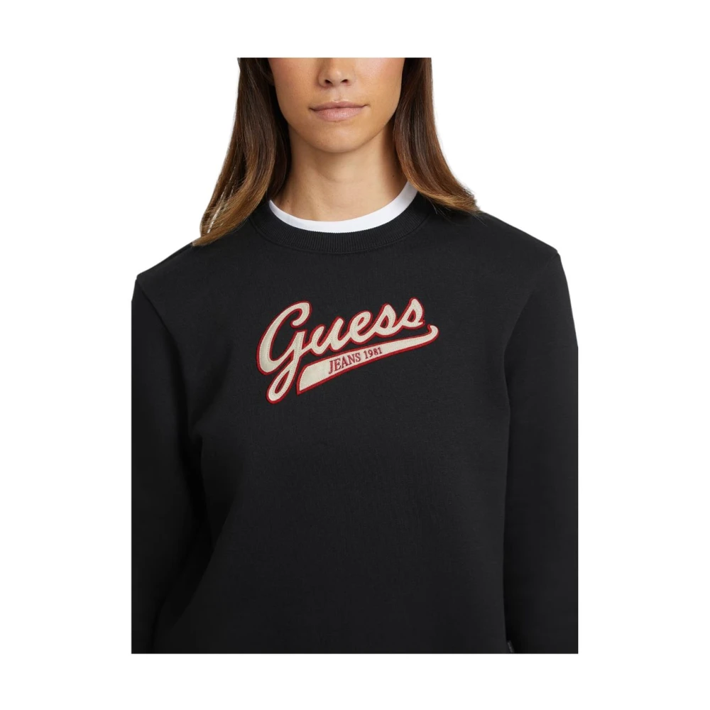 Guess Sweatshirt met ronde hals Black Dames