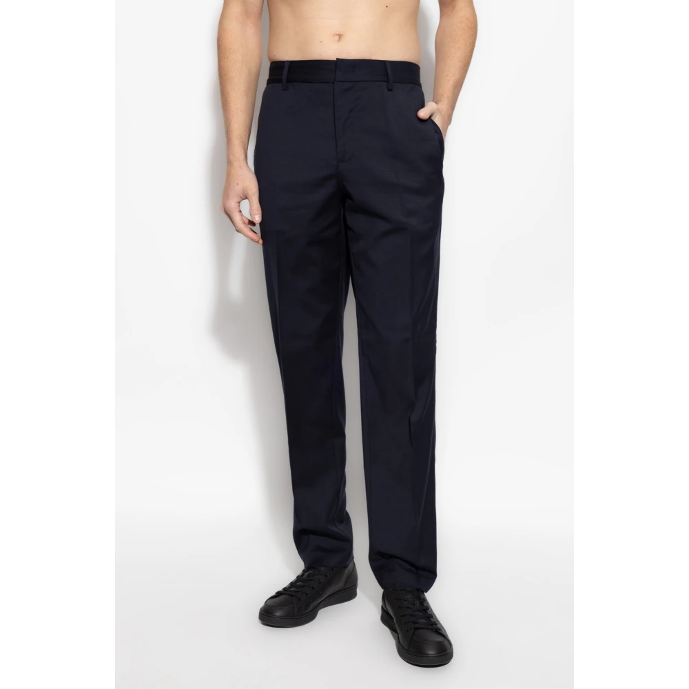 Emporio Armani Geplooide broek Blue Heren
