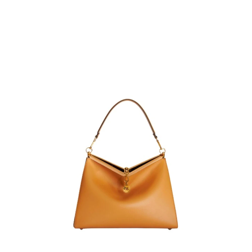 ETRO Iconische Vela Media Leren Tas Brown Dames