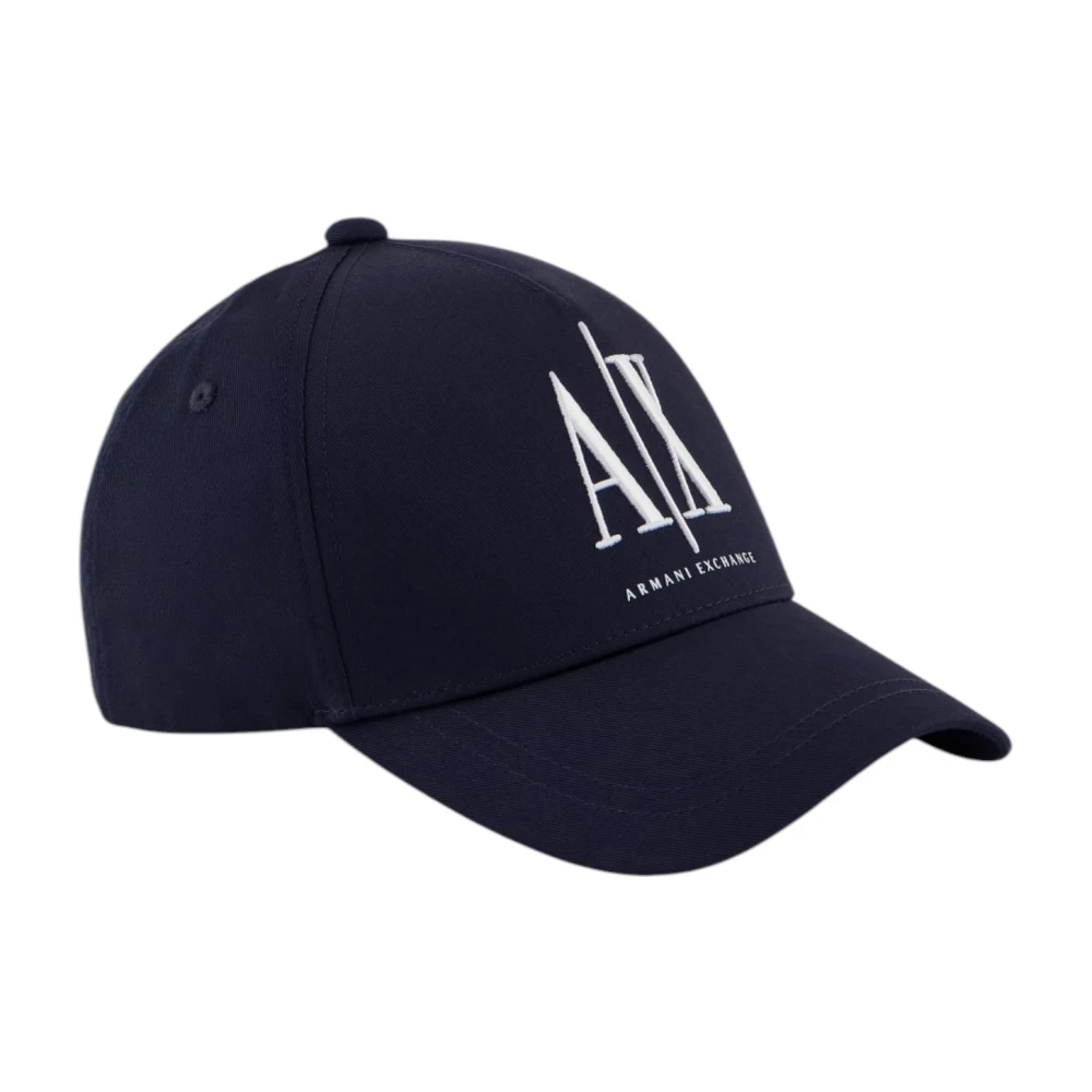 Armani Exchange Stijlvolle Bedrukte Katoenen Pet met Gesp Black Dames