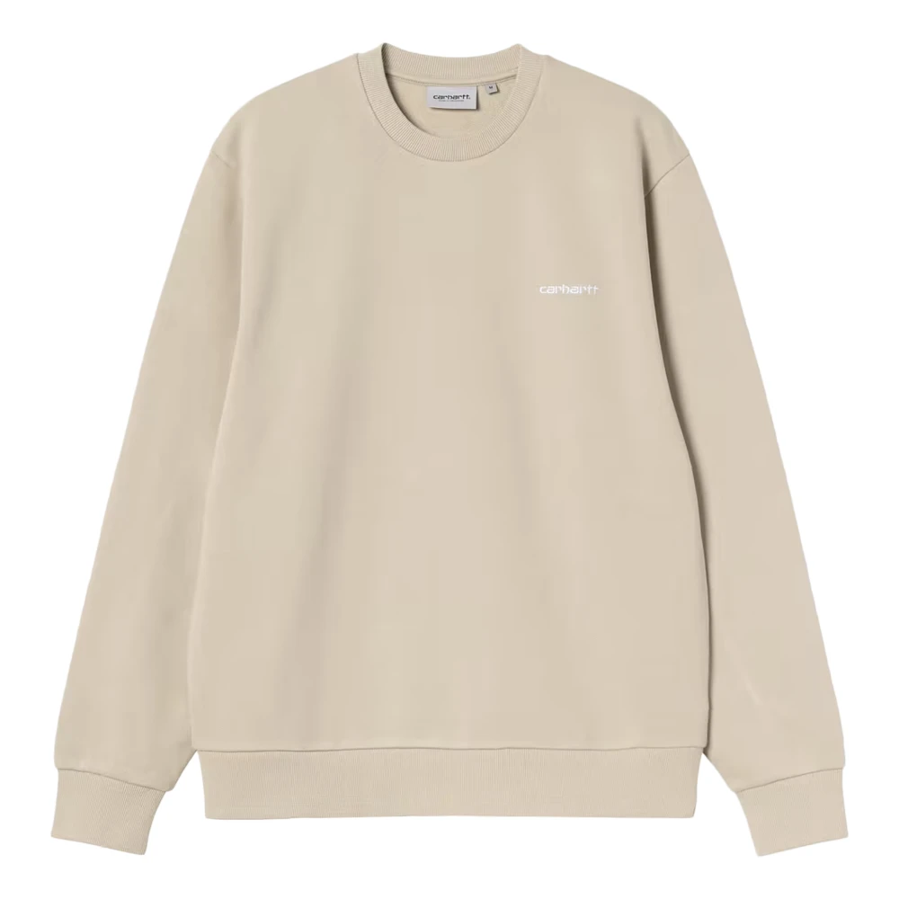Carhartt Wip Men's Beige Sweatshirts, Xs, Script Embroidery Sweat