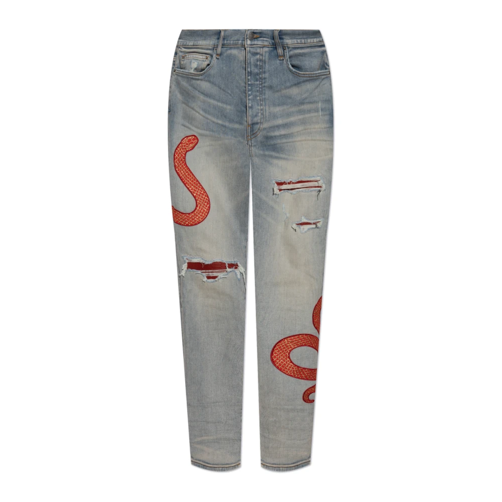 Amiri Jeans met vintage-effect Blue Heren