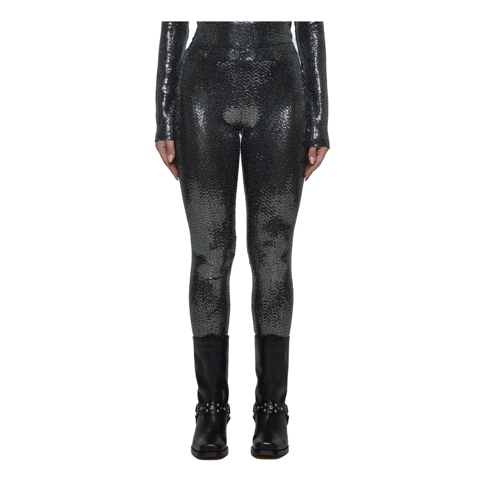 Isabel marant Zwarte Mesh Versierde Broek Black Dames