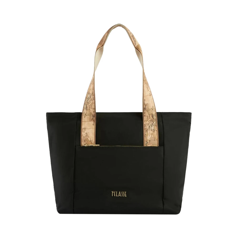 Alviero Martini 1a Classe Elegante Zwarte Shopper Tas Black Dames