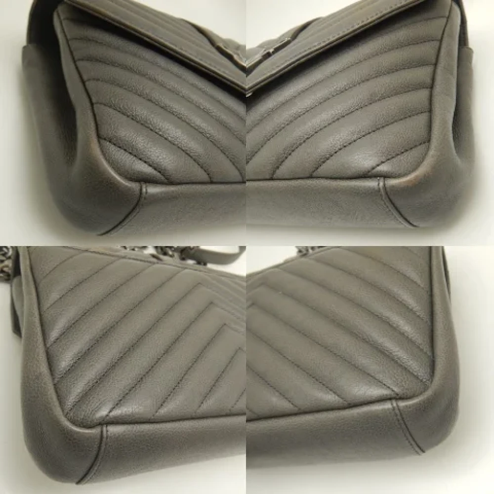 Yves Saint Laurent Vintage Pre-owned Leather handbags Gray Dames