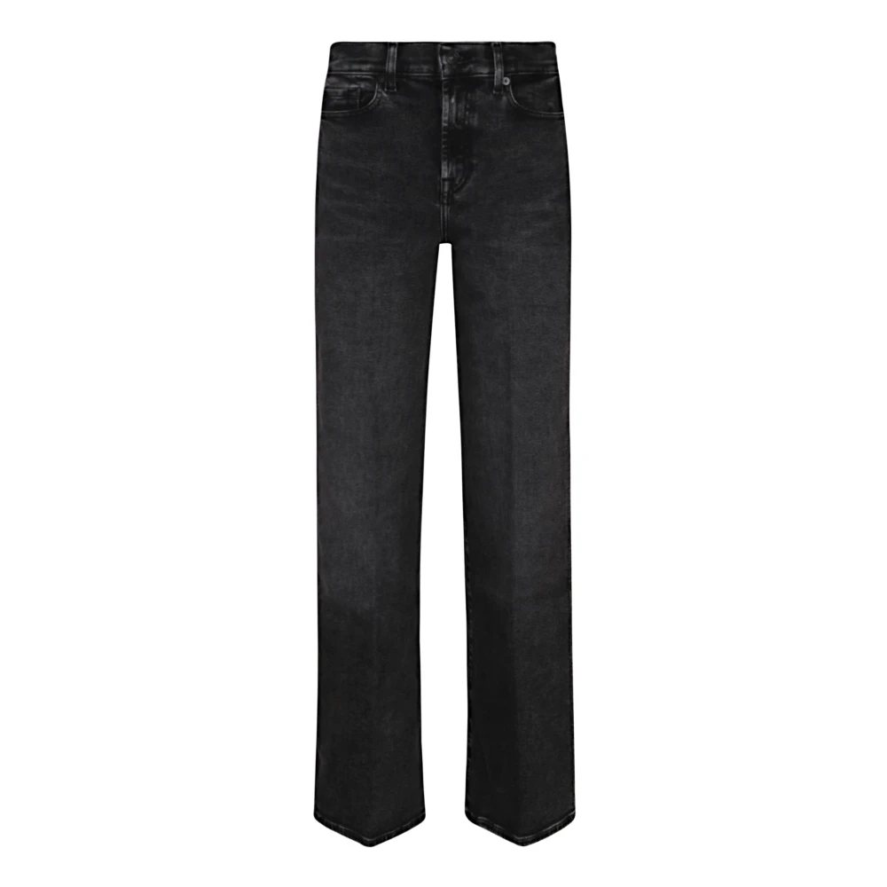 7 For All Mankind Jeans Straight Blauw Black Dames