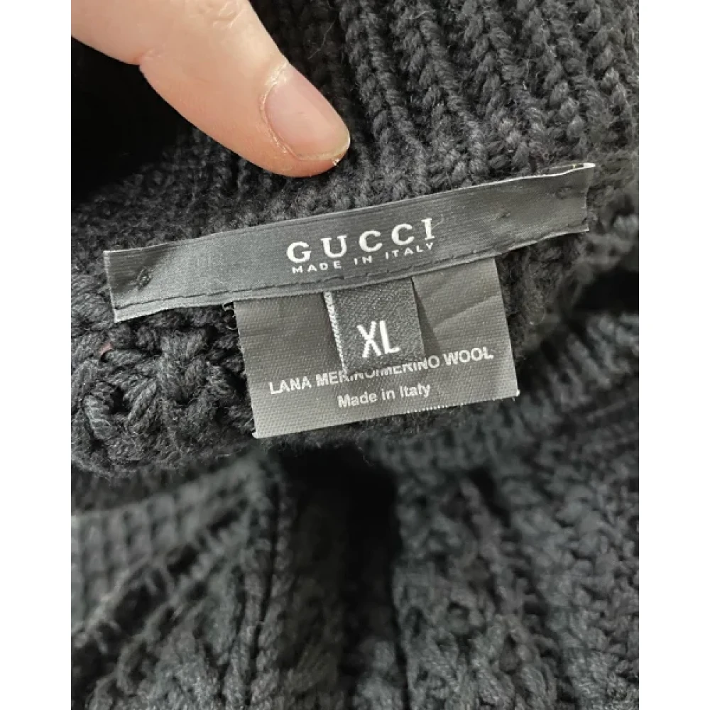 Gucci Vintage Pre-owned Wool tops Black Dames