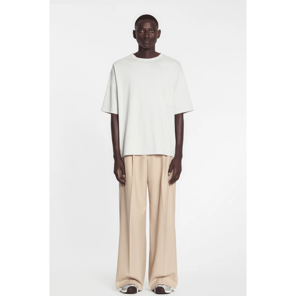 Lanvin Witte Zak Tee Oversize Katoenen T-shirt White Heren