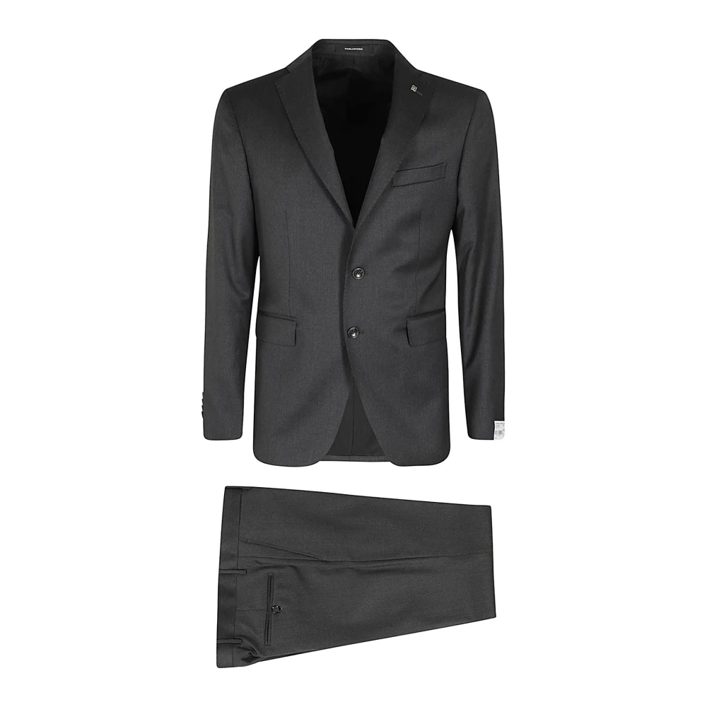 Tagliatore Single Breasted Suits Gray Heren