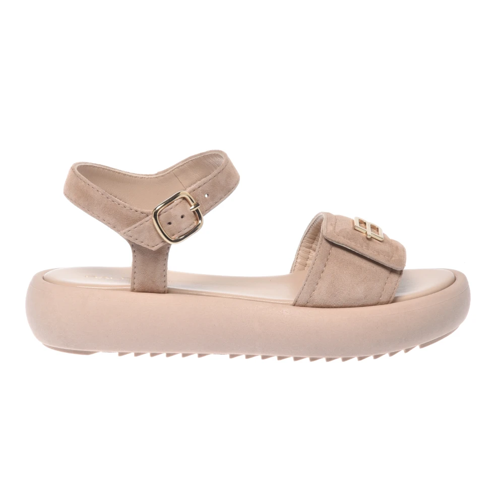 Baldinini Beige Flat Sandals, Female, 6 Uk, Nude Suede Sandal