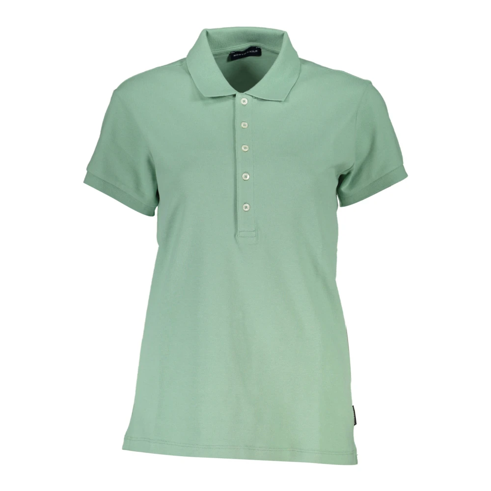 North Sails Groene Polo met Korte Mouwen Logo Green Dames