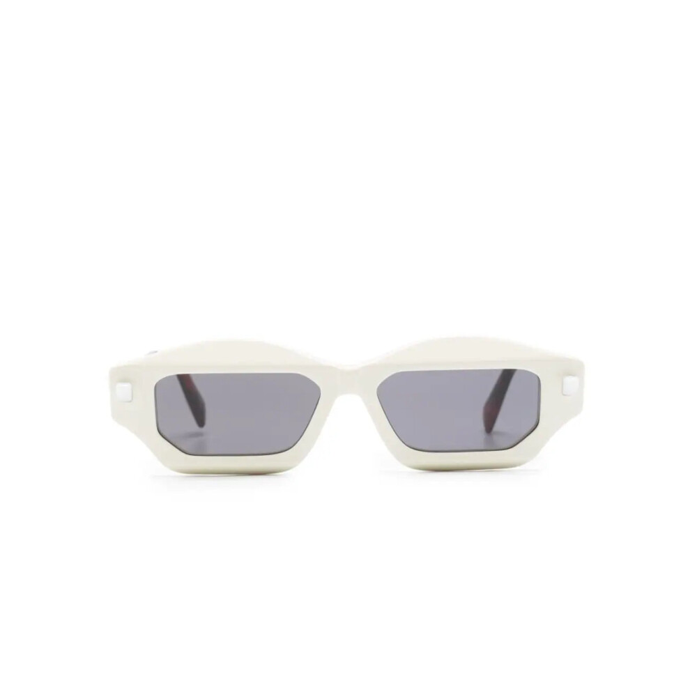 Lunettes de soleil monture fine avec verres teint s ivoire blanc